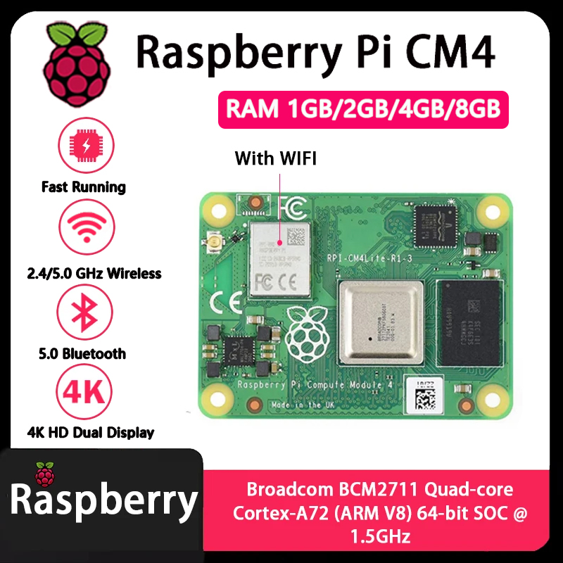 Raspberry Pi CM4 1GB/2GB/4GB/8 – обзор и цена Raspberry Pi Compute Module 4 8Gb 32Gb Emmc